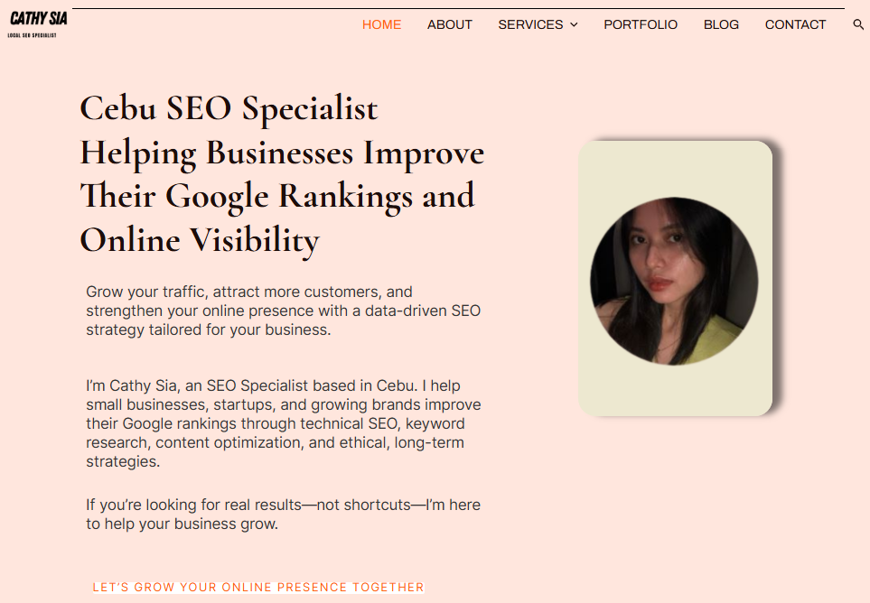 cathy sia cebu seo specialist website